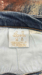 Just Cavalli Rust-dye Printed Flare Jeans