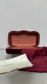 Gucci Metal-rim Cat-eye Mask Sunglasses