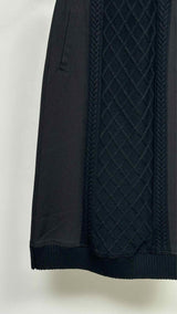 Zucca Wool Knit-Panel Skirt