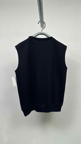 Saint Laurent N/S Leather-hybrid Sweater Top
