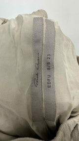 Rick Owens Drop-crotch Suede Leather Easy Pants