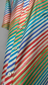 Christopher John Rogers S/S Rainbow Striped Shirt