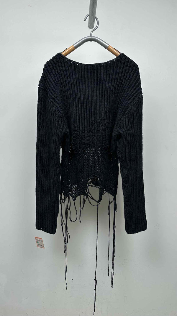 Ann Demeulemeester Destroy Hybrid Hand-knitted Sweater