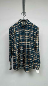 Salvatore Ferragamo Plaid Silk Shirt