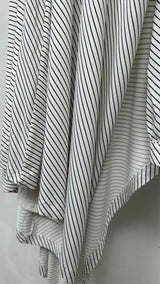 Balenciaga Stripe Draped Asymmetrical Dress