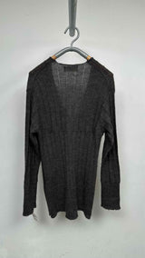 Comme Des Garcons Homme Zip-up Rib Long Cardigan