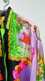 Gianni Versace Baroque Tropical Silk Shirt