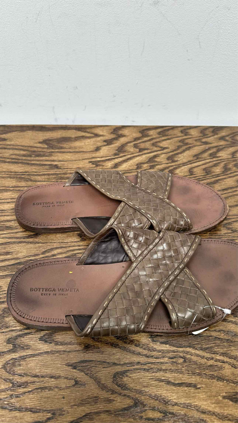 Bottega Veneta Woven-Leather Sandals