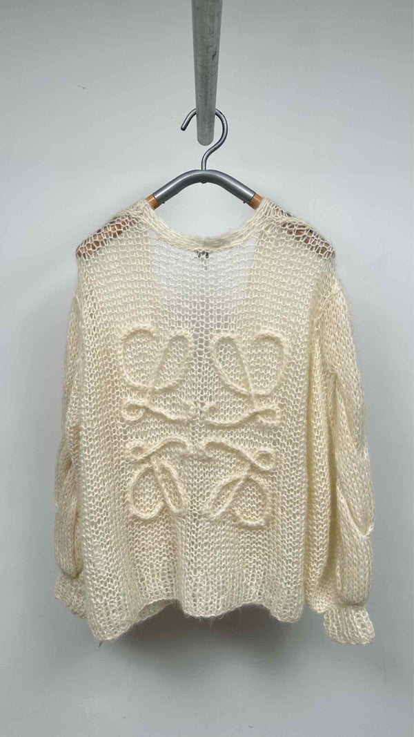 LOEWE Anagram Mohair Loose-knit Cardigan