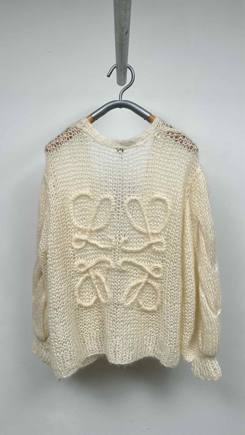 LOEWE Anagram Mohair Loose-knit Cardigan
