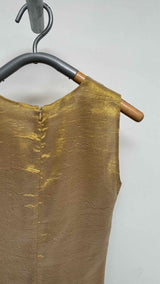 Jil Sander N/S Satin Metallic-Textured Dress