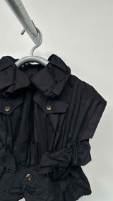 Comme Des Garcons Gathered Open-front Shirt Vest