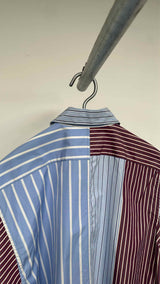 Marni S/S Asymmetrical Striped Panel Shirt