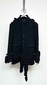 Boiled Wool Ruffle Comme Des Garcons Jacket