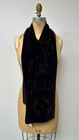 Louis Vuitton Logo Velvet Scarf