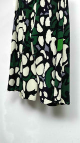 Homme Plisse Bolls Floral Pleated Cropped Wide Pants