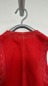 Dries Van Noten Medal-embroidered Denim Vest