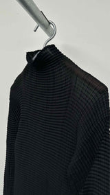 Issey Miyake L/S High-neck Pleated Top