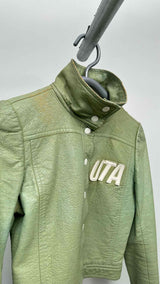 Courreges X UTA Arline Flight Crew Uniform Faux Leather Jacket