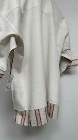 Homme Plisse Stripe Polo Shirt
