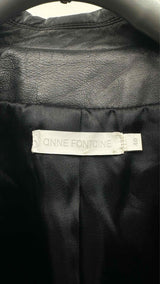 Anne Fontaine Leather Blazer Jacket
