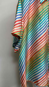 Christopher John Rogers S/S Rainbow Striped Shirt