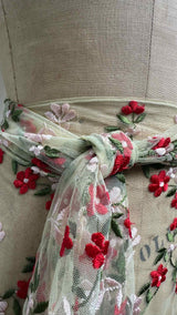 Simone Rocha Embroiderd Mesh Wrap Apron Skirt