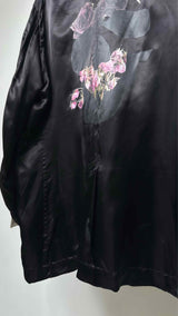 Comme Des Garcons Homme Plus Back-logo Floral Oversized Satin Jacket