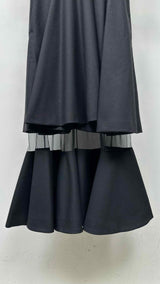 Noir Kei Ninomiya N/S Mesh-trimmed Wool Midi Dress
