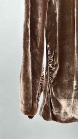 Margiela Burnt Effect Velvet Mesh Blouse