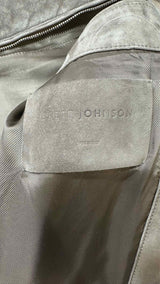 Brett Johnson Padded Suede Racer Jacket