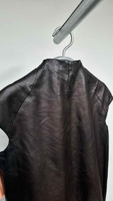 Yohji Yamamoto Draped Asymmetrical Leather Vest