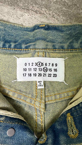 Margiela Distressed Short Denim Shorts