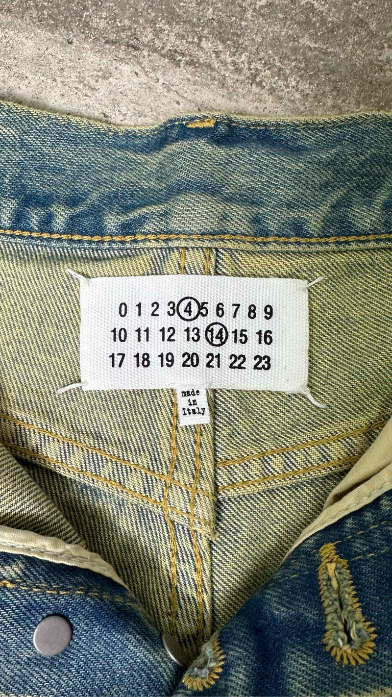 Margiela Distressed Short Denim Shorts