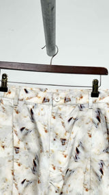 KUON Two-Tuck Printed Wide Trouser-Shorts
