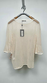 Blumarine S/S Mesh Top