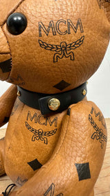 MCM Logo Leather Teddy Bear