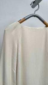 The Row Crepe Long Puff-Sleeve Blouse