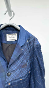 By Walid Multi Check Patchwork Blazer Jacket