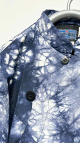 Blue Blue Japan Kagozome Quilteed Wrap Puffer Jacket