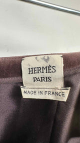 Hermes Velvet Midi Skirt