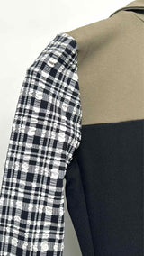 OTTOLINGER Multi-zip Plaid Hybrid Jersey Long Dress