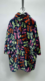 Comme Des Garcons Faux-fur Multi-bow Printed Coat