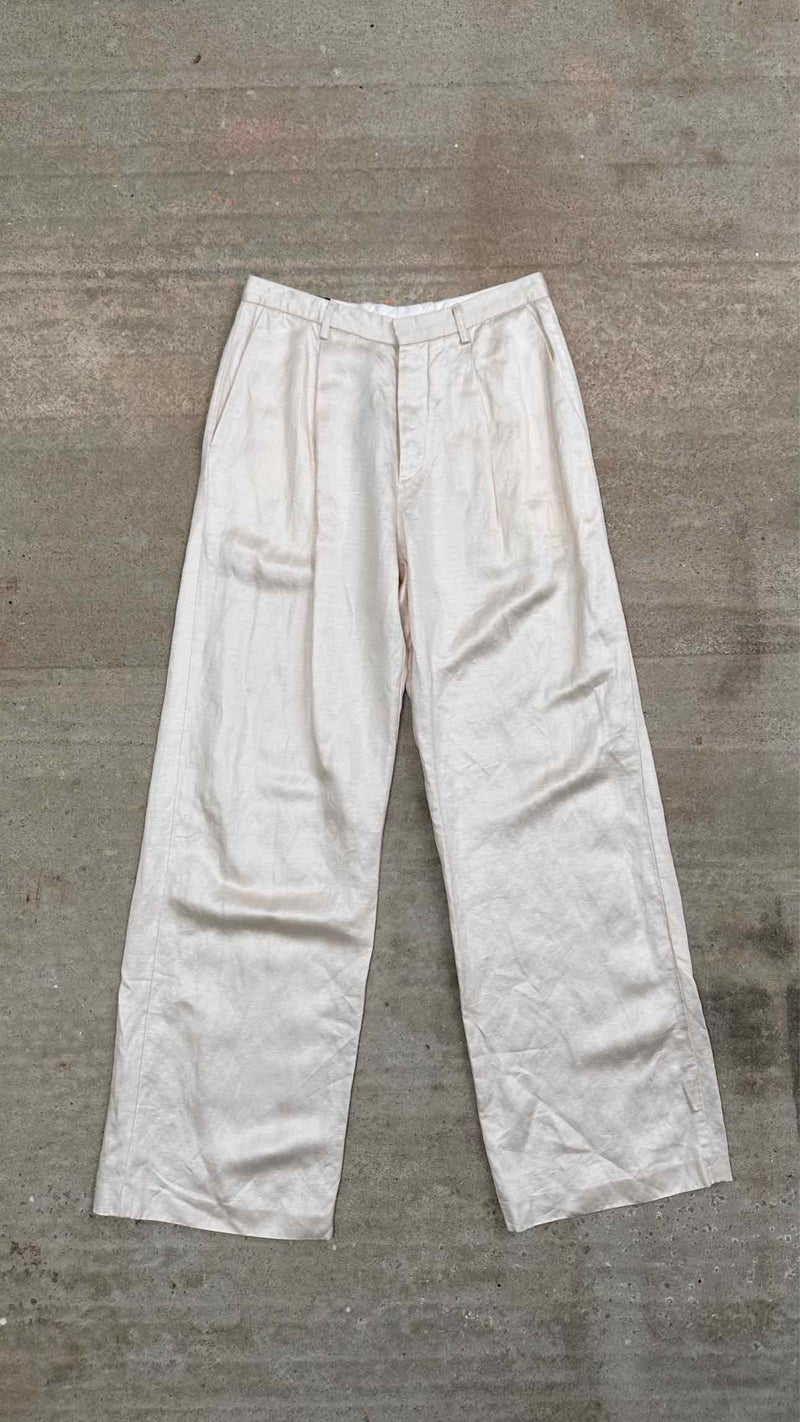 R13 Satin Wrinkle Wide Pants