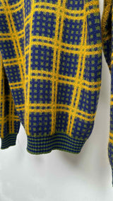 Marni Checked V-Neck Plaid Sweater