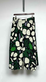 Homme Plisse Bolls Floral Pleated Cropped Wide Pants