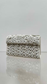 Alaia Flower Embroidered Clutch Bag