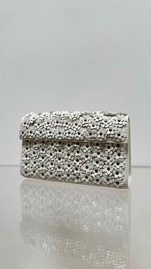 Alaia Flower Embroidered Clutch Bag