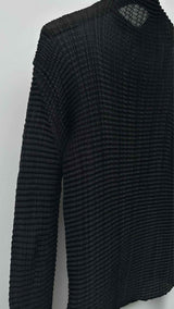 Issey Miyake L/S High-neck Pleated Top