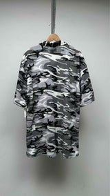 Balenciaga S/S Oversized Camo Mesh Shirt